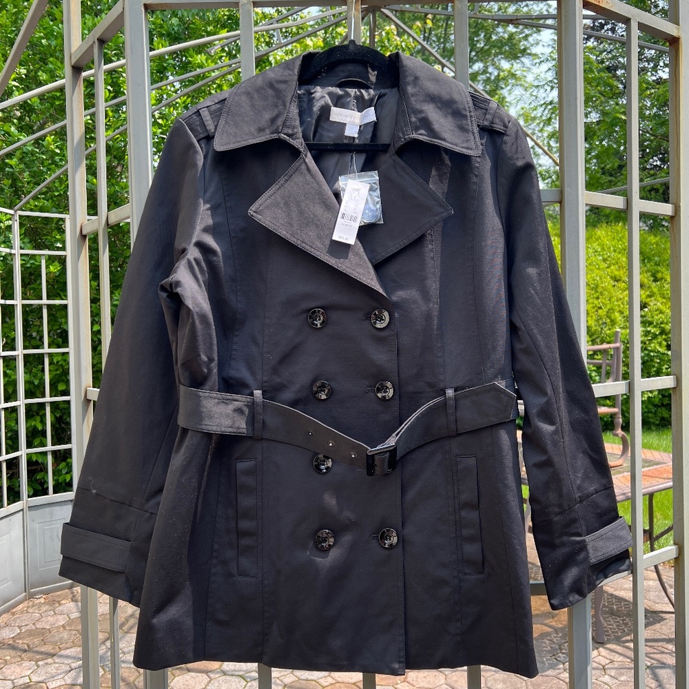 NWT NY&Co Short Trench Jacket - Size XL